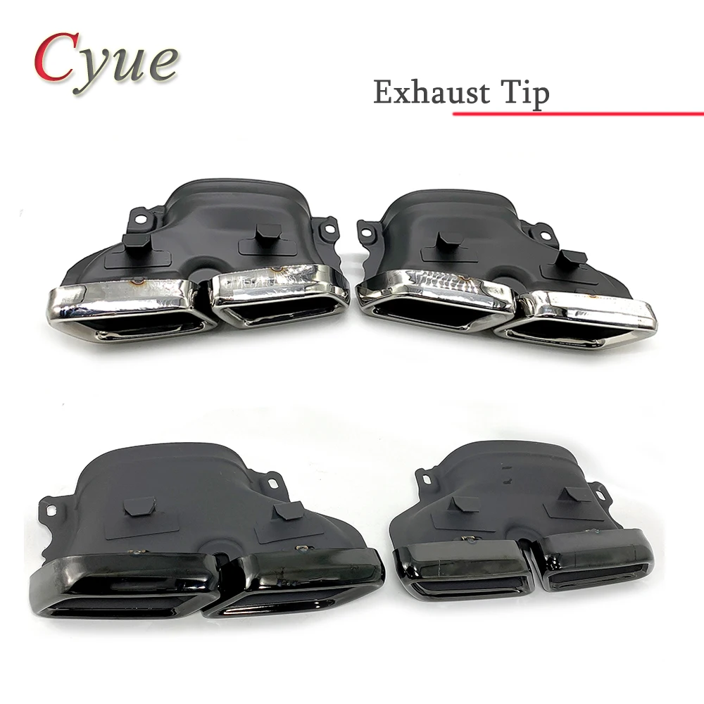 1PairStainlessSteelQuadExhaustTipsFitforMercedesAMGC63SW205