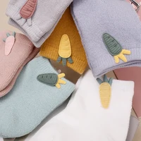 Children's Combed Cotton Warm Socks Neonate Windproof Long Cartoon Turnip Socks Baby Winter Wool Circle Thickened Cotton Socks 6