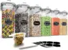 Cereal Storage Containers Set, Large BPA Free Plastic Airtight Food Storage Containers 4L /135.3oz for Cereal, Flour, Sugar, 6 P 1
