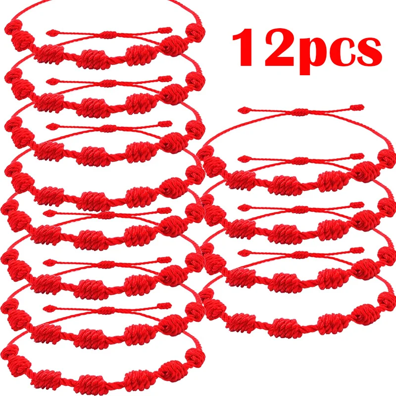 Handmade String Evil Eye Bracelet for Women Men Girls Boys Black Red Thread  Adjustable Bracelets Minimalist Jewelry 