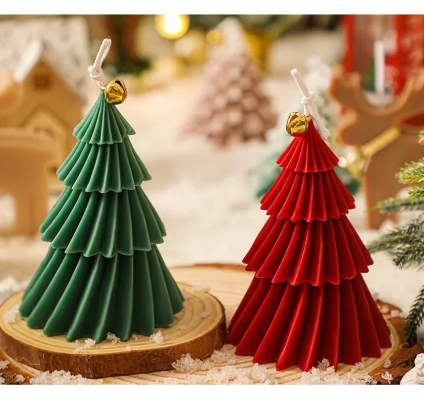 Christmas Tree Scented Candles Silicone Mold DIY Aromath Candle Soap Making Tools Resin Molds Christmas Candle Scented Decor