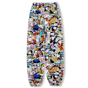 سراويل كاجوال عصرية فضفاضة ومتعددة الاستخدامات للسيدات، سراويل نوم واسعة الساق، سراويل فانوس، حفلة حيوانات