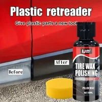 Durable Gloss Enhancer Kit for Car Plastics - Suitable for Leather, Plastic, and Rubber Surfaces. Enhances Texture and Protects 1