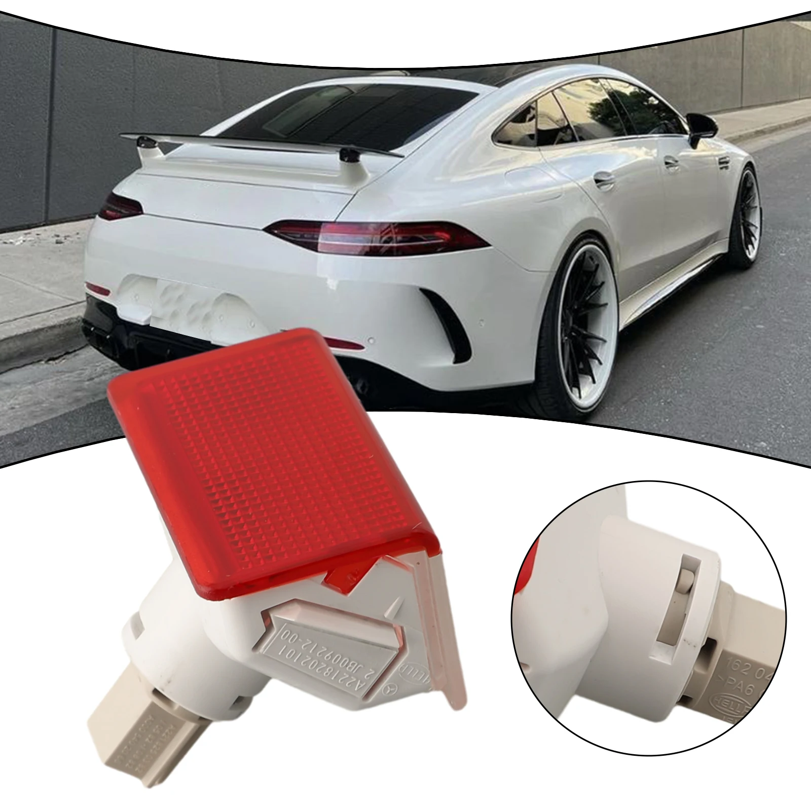 

1pc RedTrunk Tailgate License Light Fits For Mercedes-C-Class (W204 W205) 2012 - 2018, E-Class T-Modell S212 2009-2016 Parts