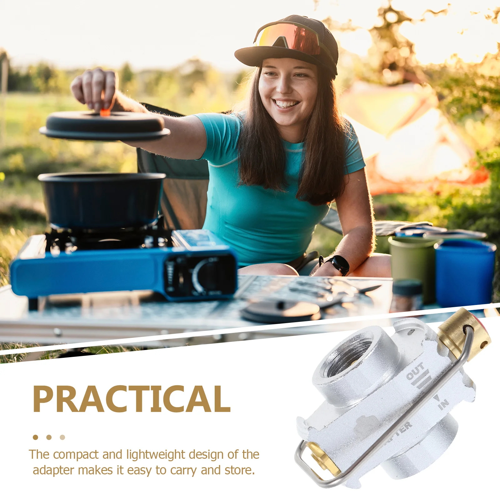 Flat Tank Adapter Flip Fuel Transfer Device Gas Refill Canister Valve Camping Saver Silver Fittings 2