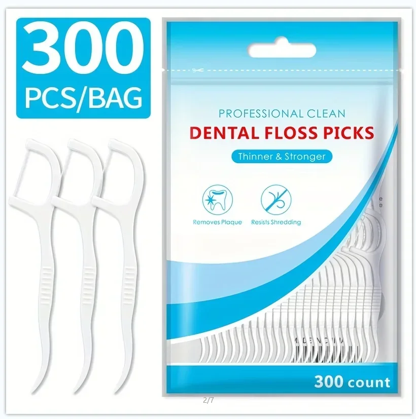 30/100/300/600PCS Floss Family Pack Ultra-fine Toothpick Disposable Flat Floss Portable Flossing Double Head Use Oral Hygiene disposable toothpick floss