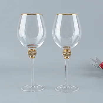 2PCS Crystal Wine Glasses – Red Wine & Champagne Goblets for Wedding, Party, Gift 1