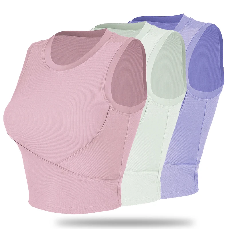 

Спортивный жилет с нагрудной подушкой, женская рубашка для йоги, нижнее белье, быстросохнущая майка для пилатеса, тренировок в тренажерном зале, бега, фитнеса