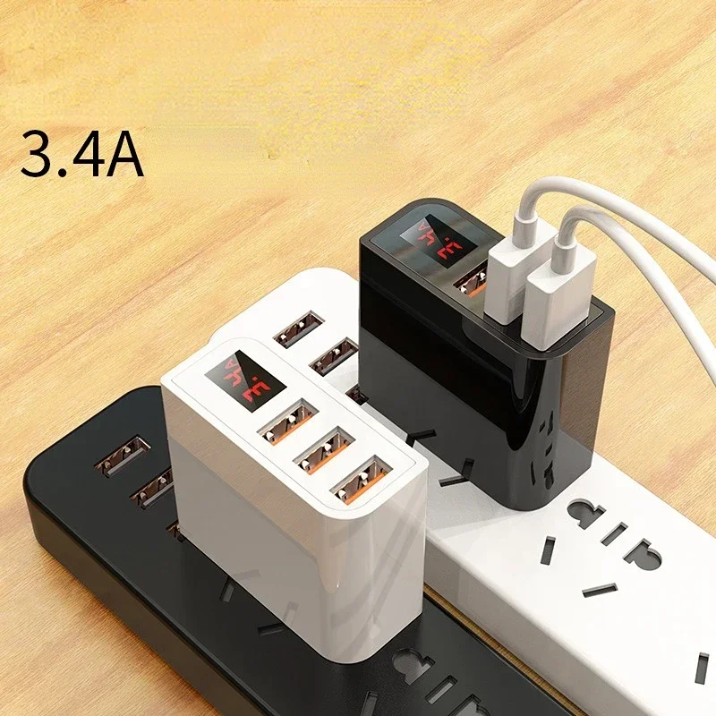 

Digital Display USB Charger Quick Charge 3.0 3 Ports USB Mobile Phone Charger For iPhone 7 Samsung Tablets Adapter Fast charging