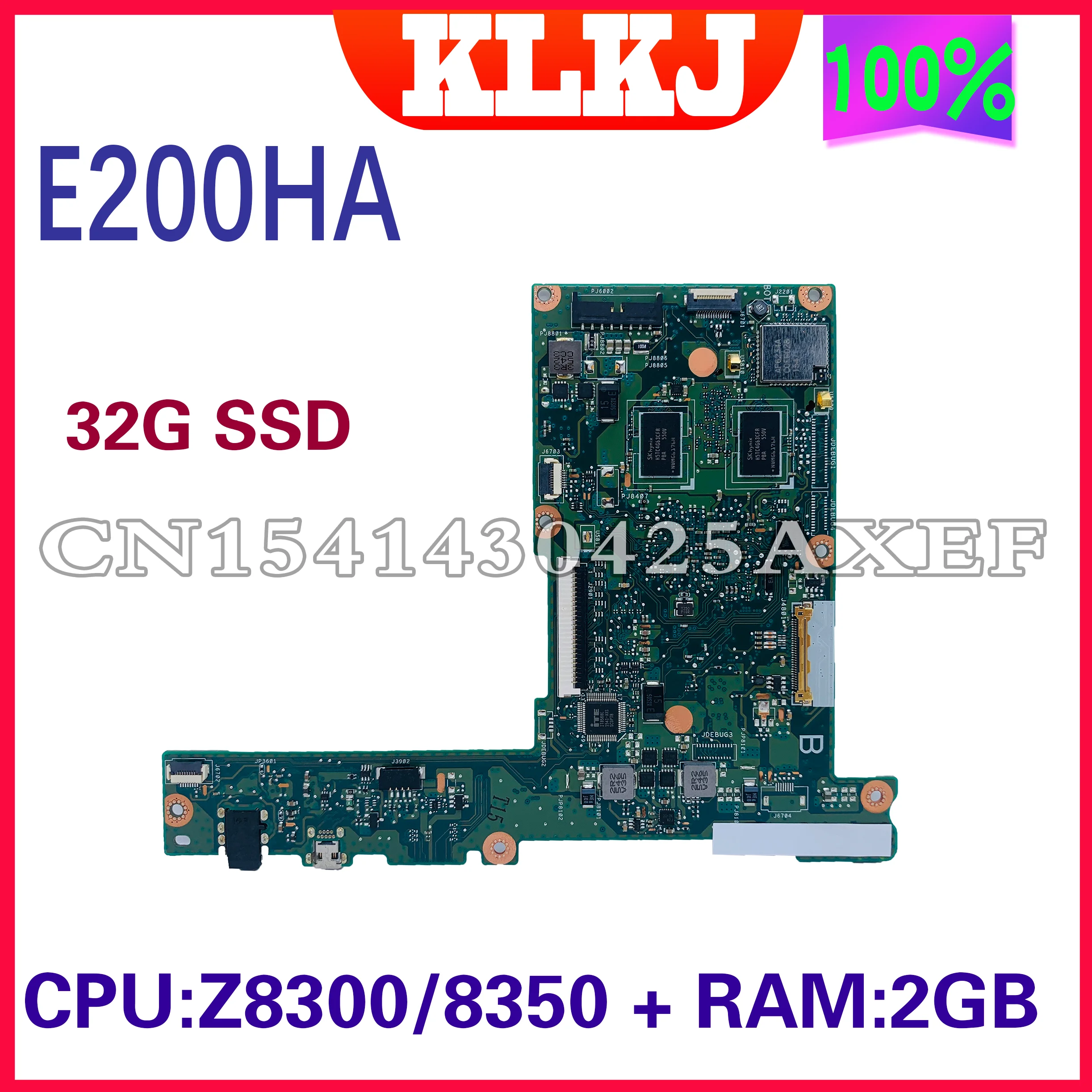 Материнская плата Dinzi E200HA MAIN_BD._2GB-RAM /Z8300/Z8350/AS 32G-SSD для ноутбука Asus E200 E200H, материнская плата для ноутбука