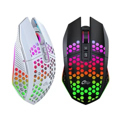 Rato do jogo recarregável 2.4g sem fio do rato 8 chaves 1600dpi rgb ergonômico ajustável led backlit gamer mouse para computador portátil
