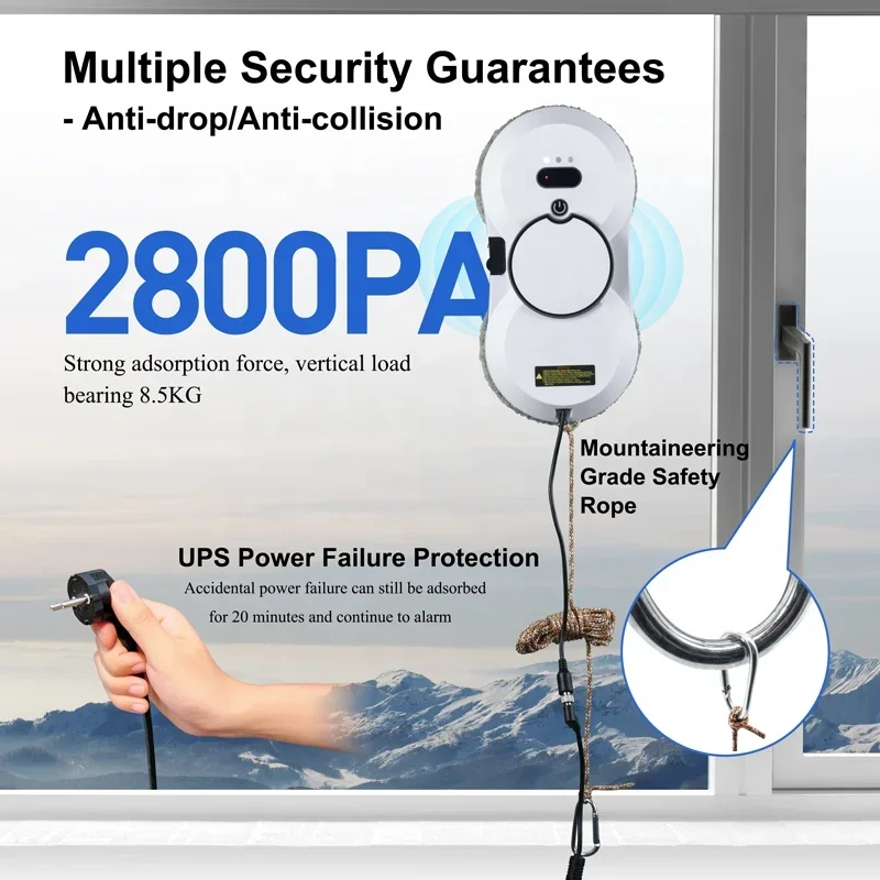 New Intelligent Electric Window Cleaning Machine Window Tile Cleaning Office Robot