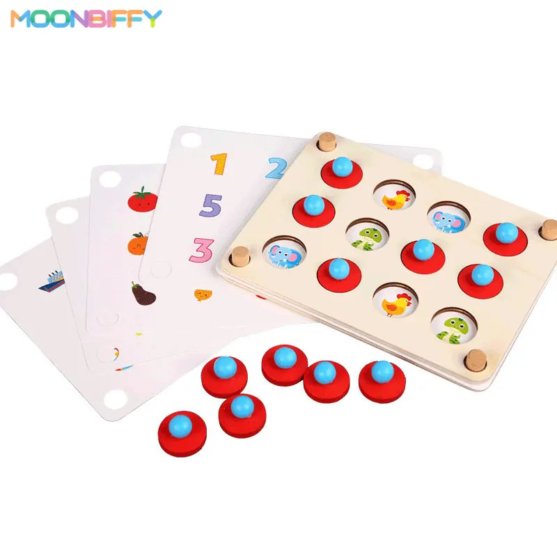 

NEW Montessori Educational Wooden Kids Toys Memory Games Match Fruit Animals Interactive Toys for Children 3 To 6 Years
