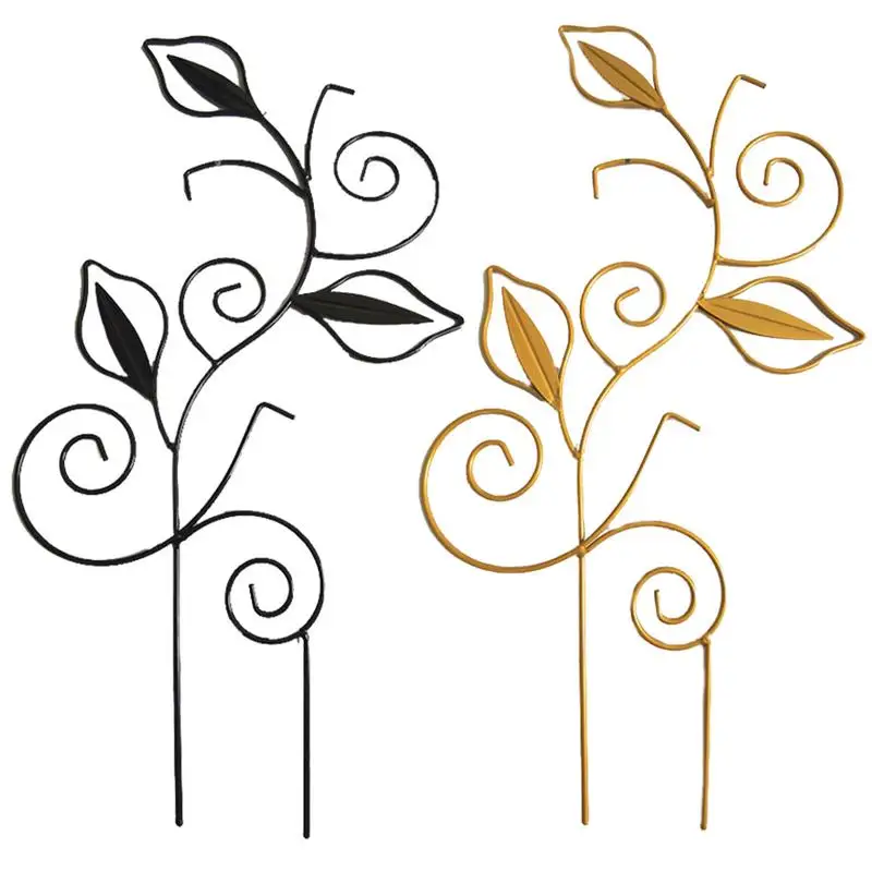 

Metal Trellis for Climbing Plants Indoor in the Garden, Plant Climbing Rack Potted Plants Gold Trellis Support Garden Supplies