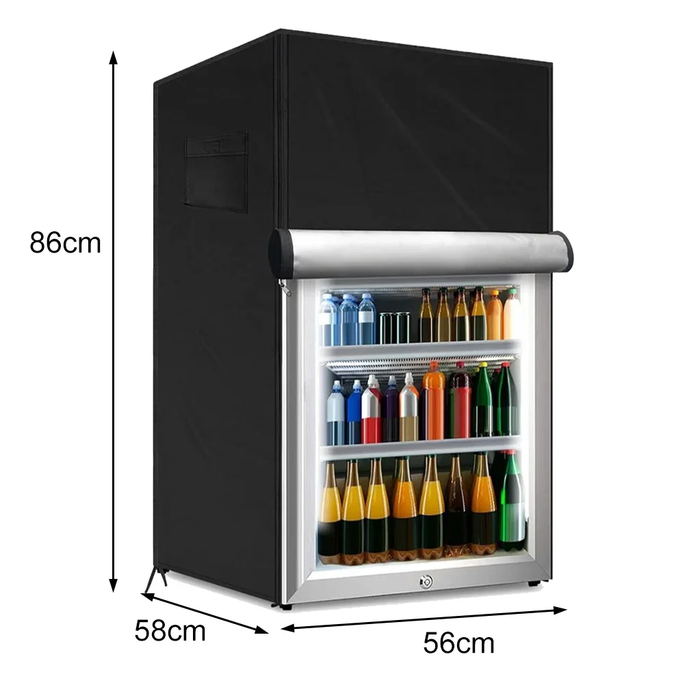 Outdoor Mini Refrigerator Cover Waterproof Design with Airflow Vent and Easy Access Zippers for Efficient Protection