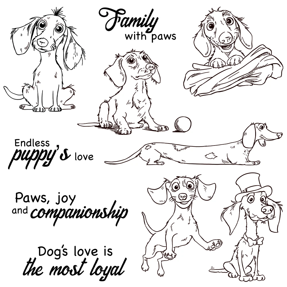 Mangocraft Funny Pet Puppy Dogs Clear Rubber Stamps DIY Scrapbooking Supplies For Card Making Albums Crafts Decor clear stamps,clear rubber stamps