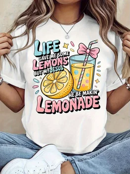 Girls 'Life Gave Me Some Lemons But My Jesus He Be Makin' Lemonade' Christian T-Shirt