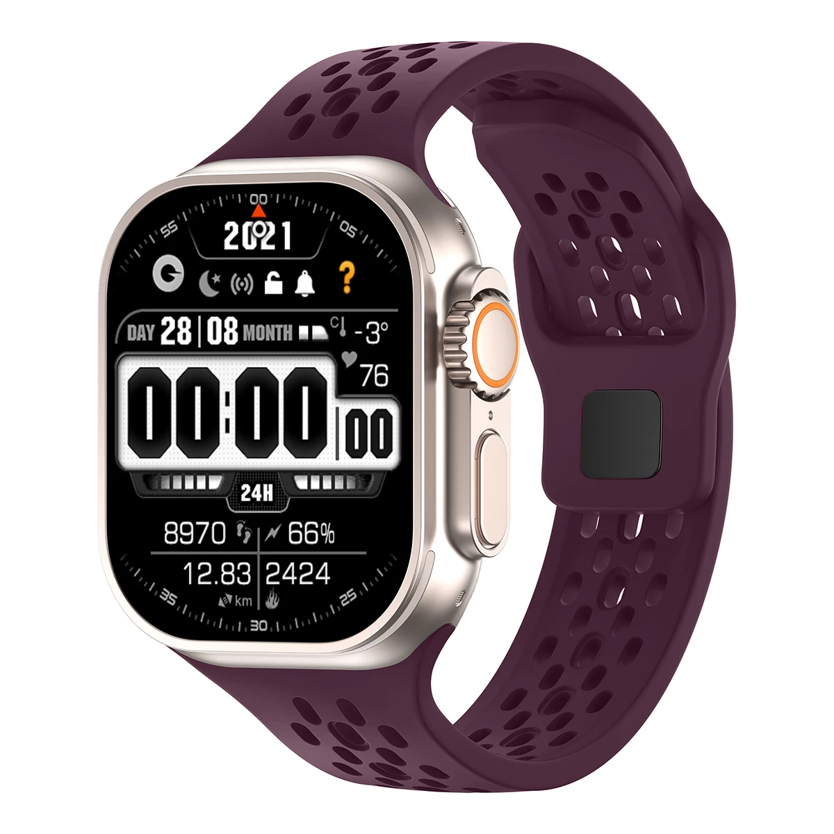Premium Silicone Smartwatch Band - Versatile Strap in Multiple Sizes