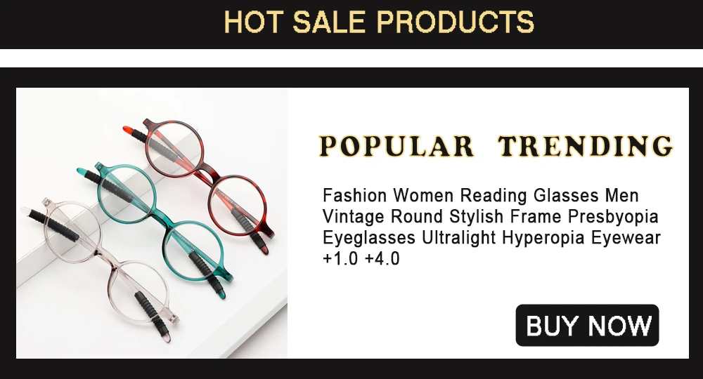 Vintage Kleine Lesebrille Männer Frauen Ultraleicht Presbyopie Brillen Transparent einteiliges Hyperopie Brillen + 1,0 + 4,0 – Detail 2