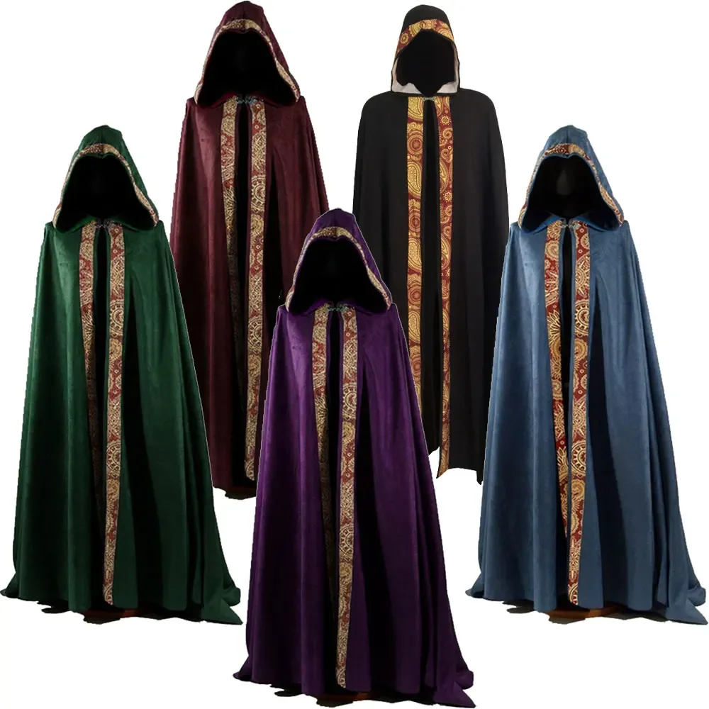 

Men Women The Middle Age Robe Cloak Church Master Priest Cosplay Halloween Preacher Cape Halloween Costume