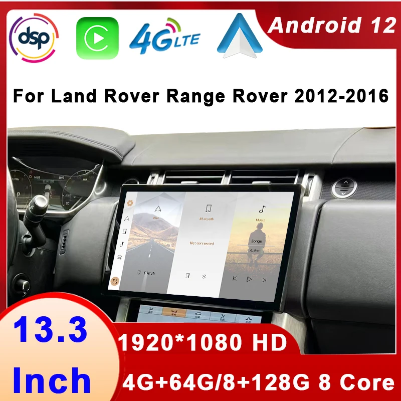 

Car Radio Multimedia Player 13.3 Inch Android 12 128G For Land Rover Range Rover Evoque LRX L538 Vogue L405 Sports L494 Auto GPS