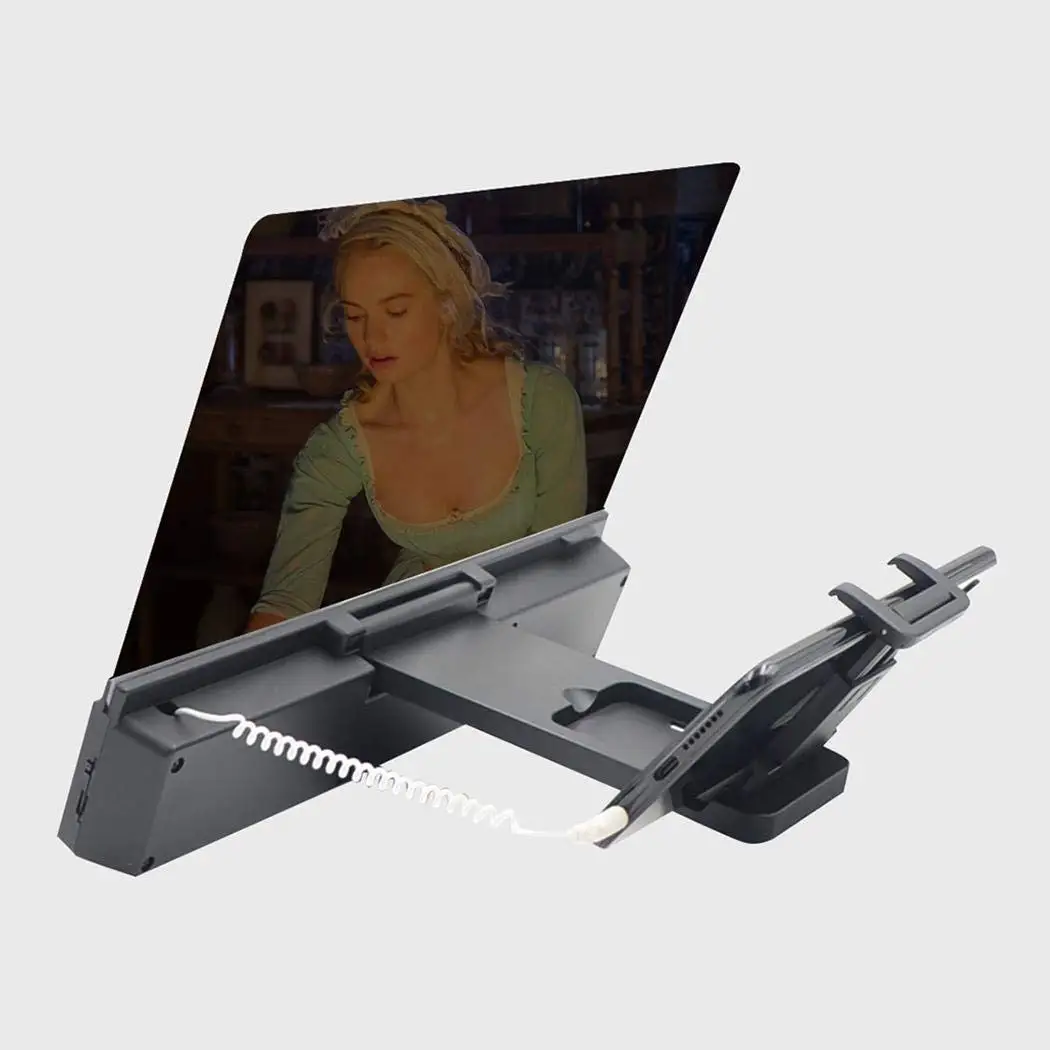 Phone Screen Amplifier 12inch Mobile Phone Screen Magnifier Amplifier Phone Desktop Stand Enlarged Magnifier For Movies Smart Bracket