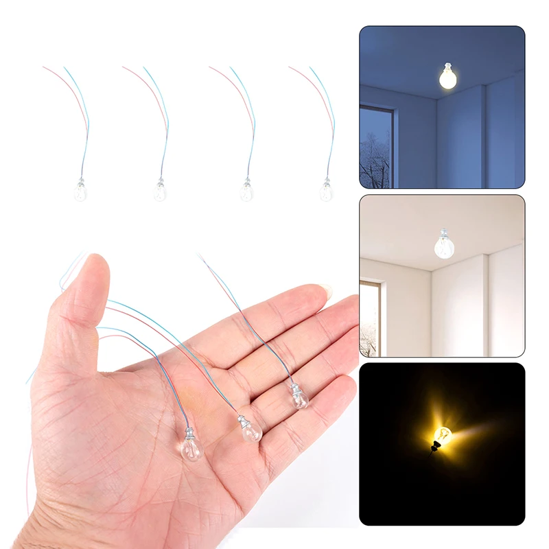 LED 천장 조명 조명 따뜻한 흰색 모델 가로등 1:87 스케일 모델 소형 벽 램프 포스트 인형 집 장식