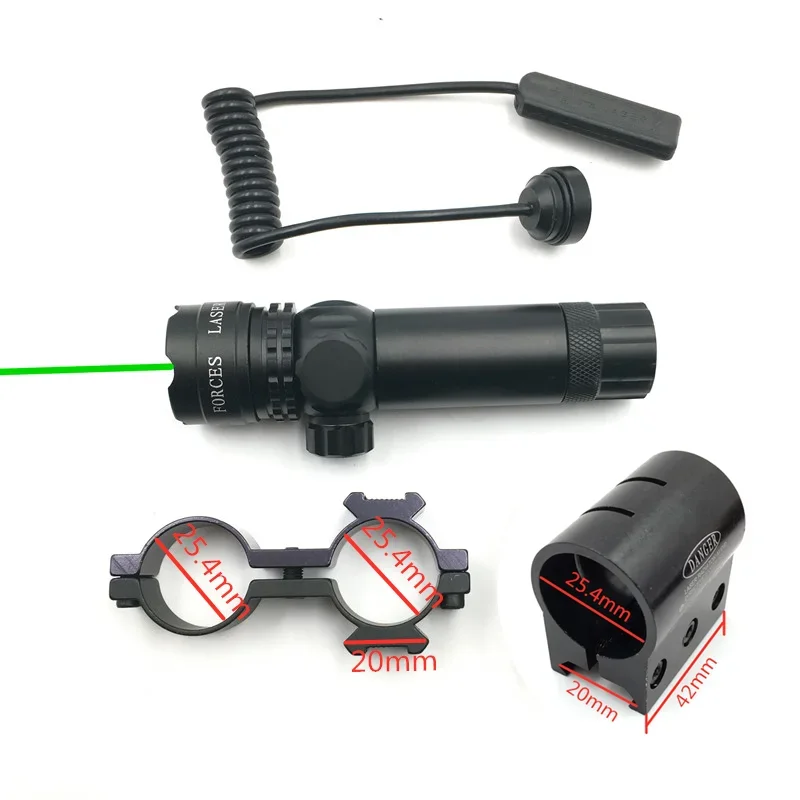 Guns Red/Green Laser Pointer Remote Suit 25.4/30mm Ring 20mm Rail Switch for Hunting Sights laser pointer laser sight red dot laser sight