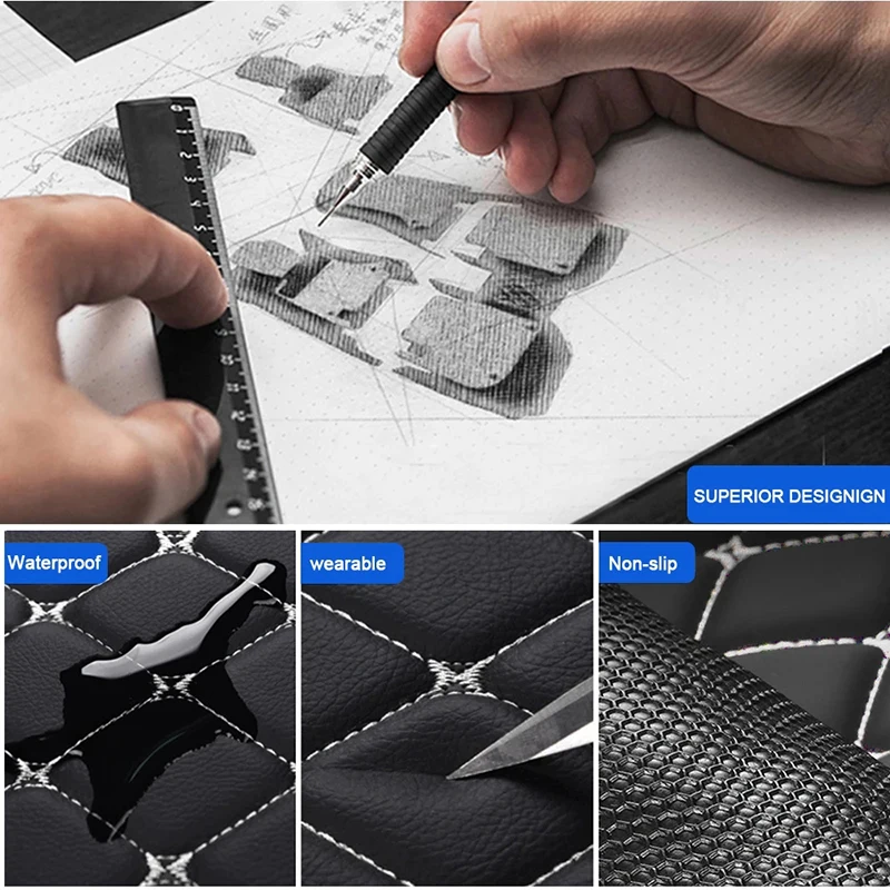 Car Floor Mats For Jeep Grand Cherokee Wk2 1999 2004 Compass Rubicon Patriot Wjcar Leather Foot Pad Auto Accessories