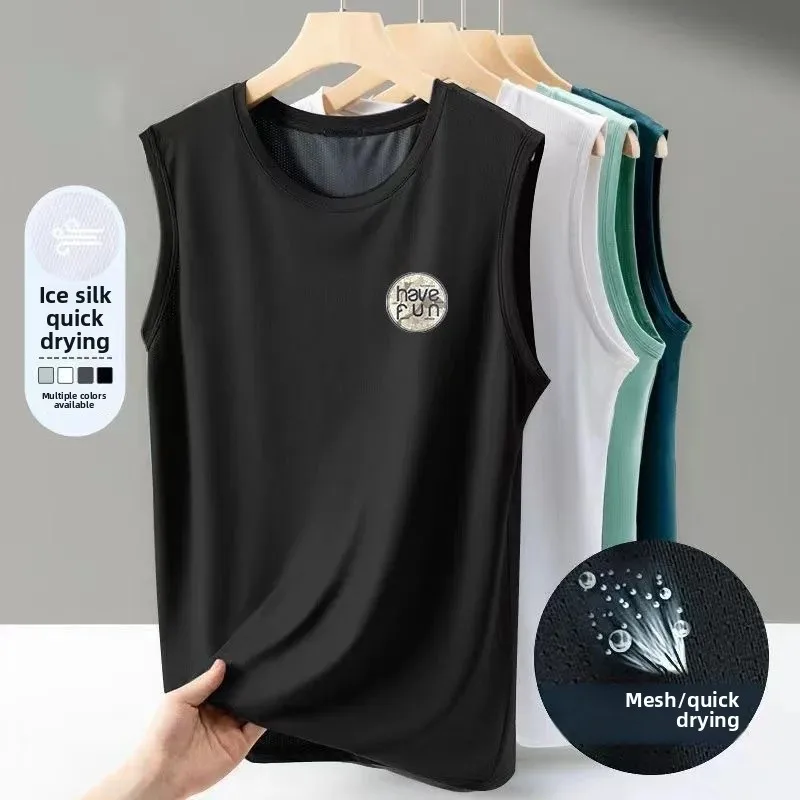 سترة من الحرير الجليدي للرجال صيفية سريعة الجفاف ب...