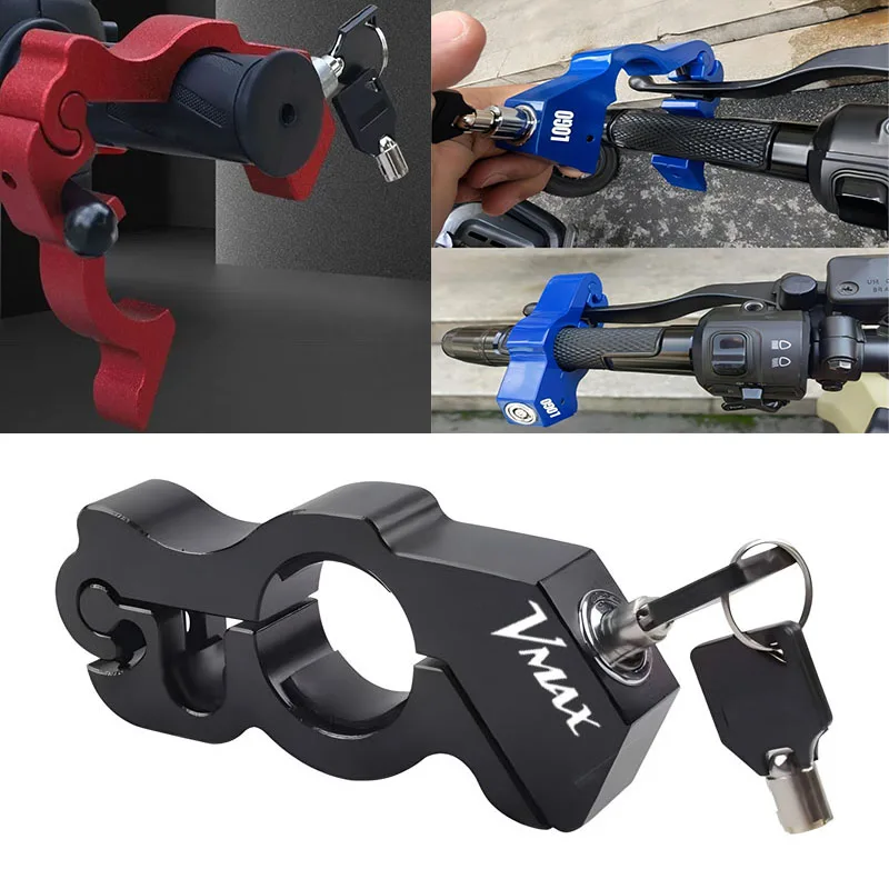 

For YAMAHA VMAX VMAX1700 yamaha vmax Motorcycle Handlebar Lock Handlebar Brake Handle Solid Lock Imitating Steal Lock Pull Theft