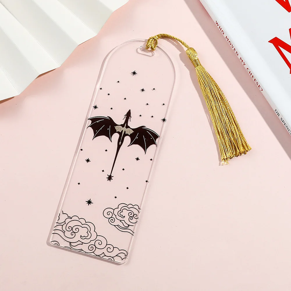 Acrylic Bookmark Anime Black Dragon Bookmarks Collection Gift for Book Lovers Acrylic Book Mark for Men Women Teacher Friend Kid Marker Reading