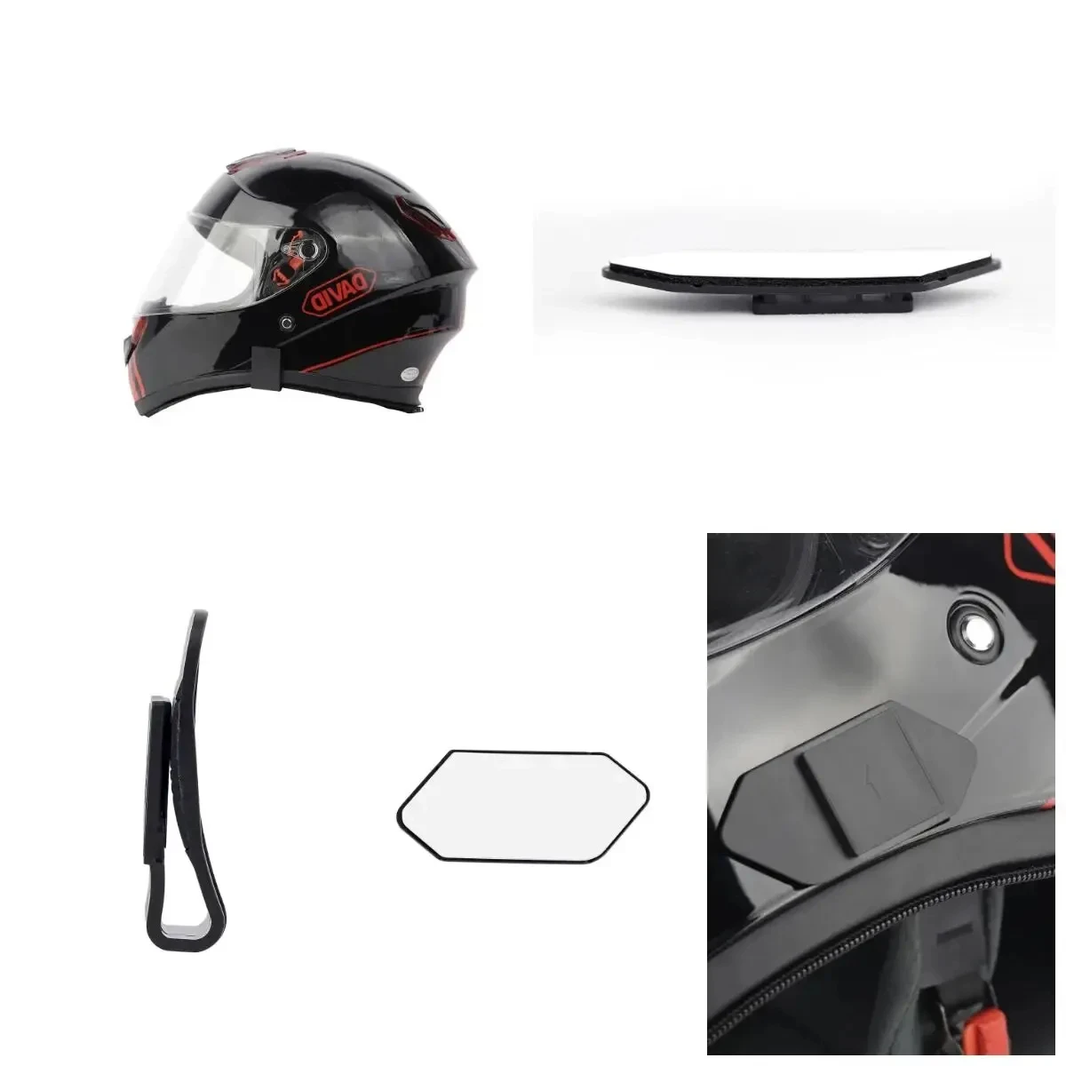 Motorcycle Helmet Earphones with Mounting Clips