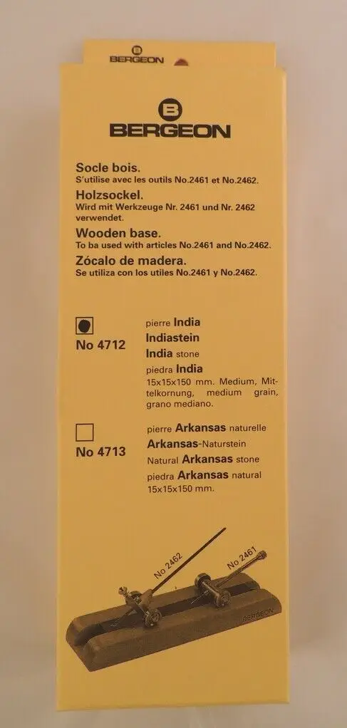 Bergeon 4712 베이스, 드라이버 칼날 날카롭게하는 인도 스톤 포함
