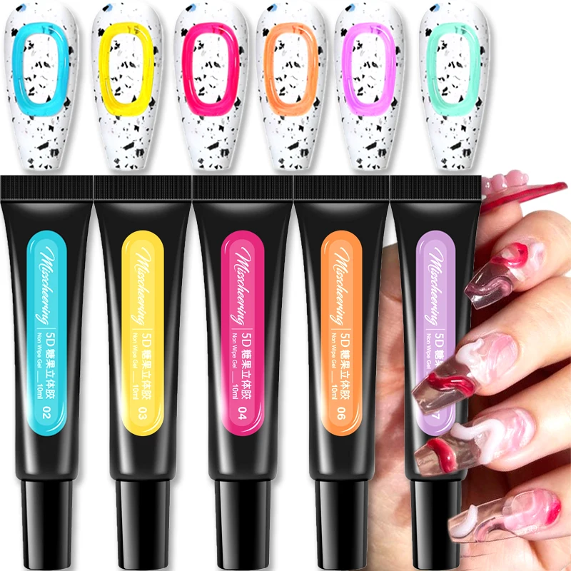 

5D Pudding Gel Nail Decoration Phototherapy Glue Korean-style Macaron Nail Gel Polish Emboss Nail Design DIY Nail Supplies