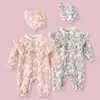 New Baby Girl Jumpsuit Long Sleeved Cotton Floral Printing New Autumn Infant Rompers Newborn Baby Girl Jumpsuit Children Clothes