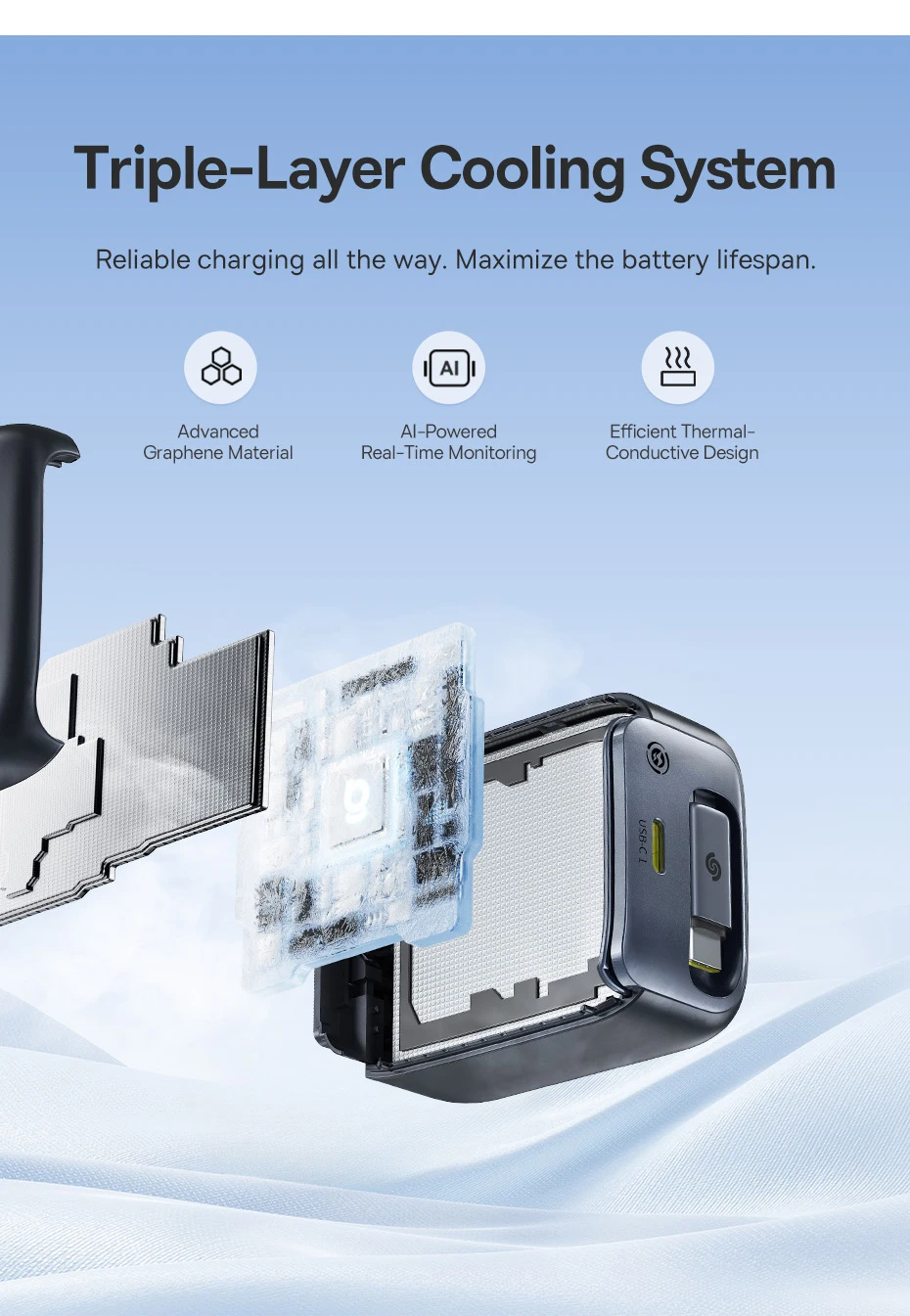 Baseus EnerCore CJ11 45W USB-C Retractable Charger