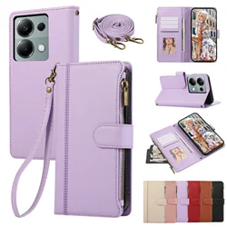 Turbo 5 Max Embossed Zipper Multi - Card Holder Phone Case - Premium Artificial Leather for Redmi Note 14 5G (India) (CX LL)