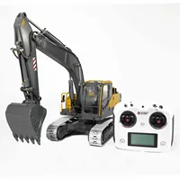EC160E RC Hydraulic 1/14 Excavator Double E Alloy Remote Control Diggers Model Light System Battery Toy Christmas Gifts TH23138 1