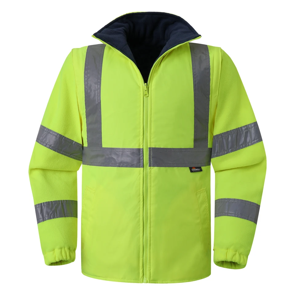 Men's ANSI Class 3 Hi-Viz Waterproof Safety Jacket - Lime, Extra Large