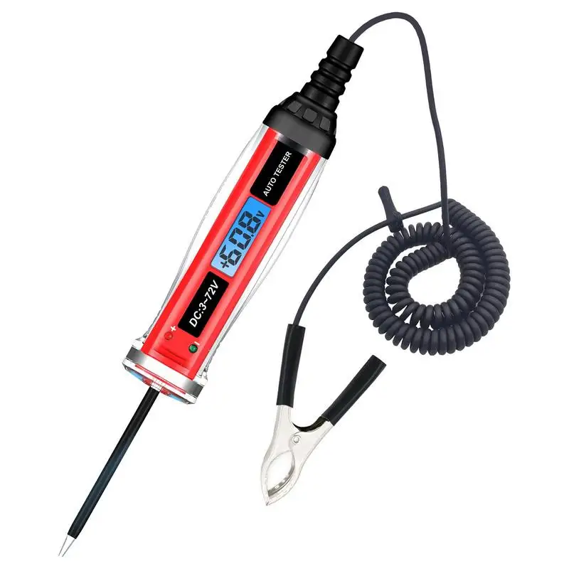 

Automobile Circuit Tester Auto Bidirectional Voltage Tester Pen Digital Display Detection Supplies For Headlight Taillight Fault