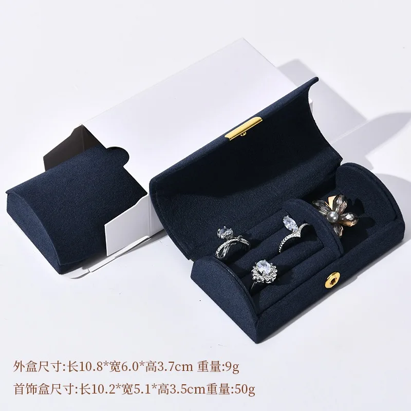 Compact Velvet Travel Jewelry Organizer – Elegant Storage for Rings and Earrings, Perfect Gift for Her