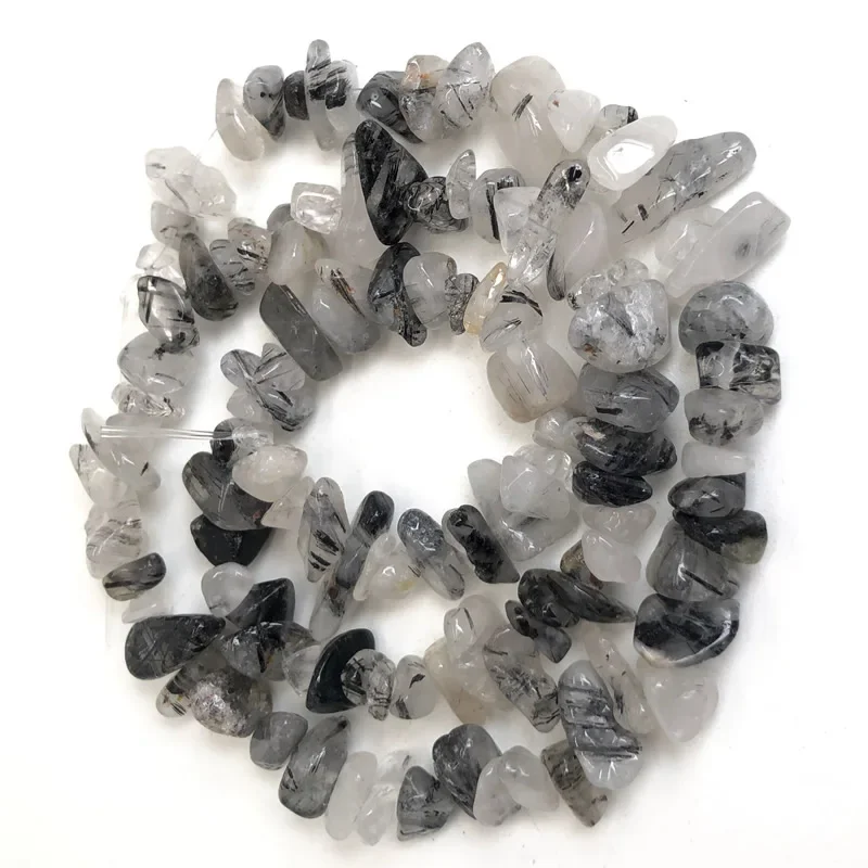Natural Stone Beads for Jewelry Making - Irregular Crystal Quartz Gravel Beads, 16-Inch Strand