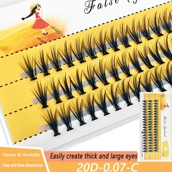 Natural False Eyelashes, 1 box 60 clusters 20D individual eyelashes, extension eyelashes, Professional Makeup, Free Shipping