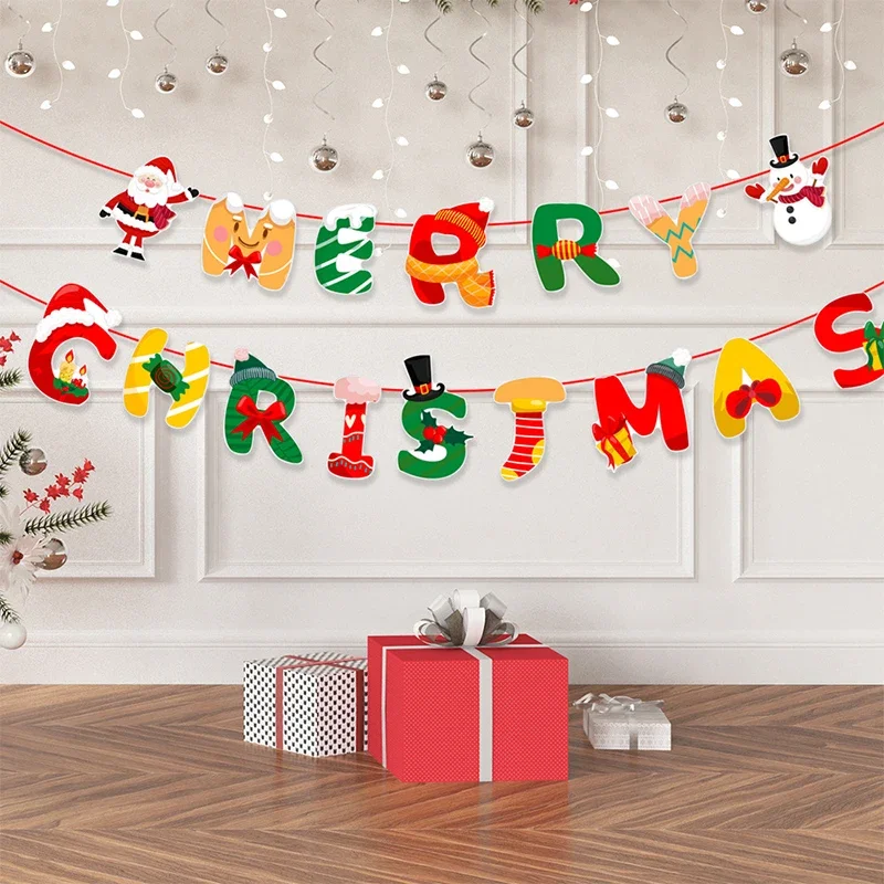 3M Christmas Flag Merry Christmas Decorations for Home Garland Santa Claus Navidad Natal Xmas Noel Decor New Year
