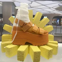 Sandales à plateforme haute de 11CM pour femmes, chaussures d'été à talon caché, Mules décontractées, pantoufles de plage d'extérieur, baskets épaisses respirantes 5