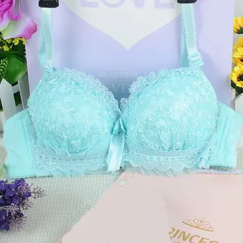 Girl Cheap Bra Sexy Lingerie Wire Free Bras For Women Underwear Lace Breathable Bralette Adjusted 3/4 Cup Push Up Female Bra 1