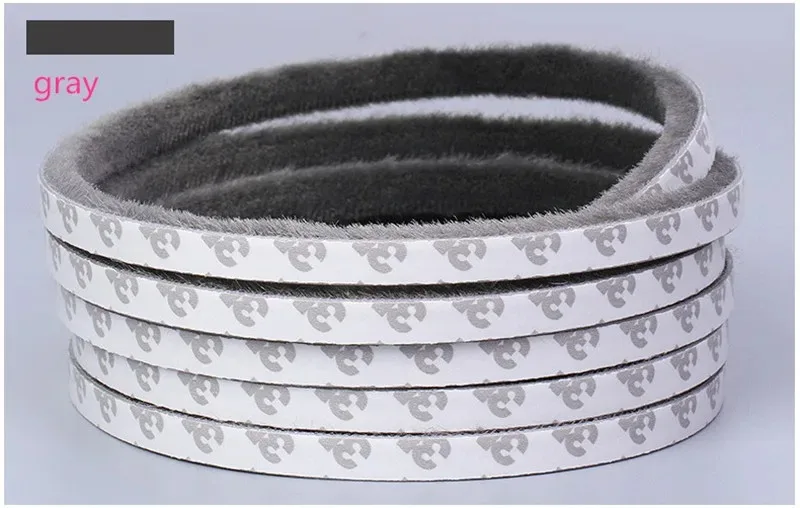 Self-Adhesive Windproof Brush Strip for Doors and Windows - Sound Insulation and Weatherproofing Dust Seal, 5 Meter
