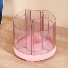  Multifunction 360° Rotation Circular Large Capacity Desk Pen Holder Pencil Box Desk Cosmetic Organizer Make up Brush Storage Box 