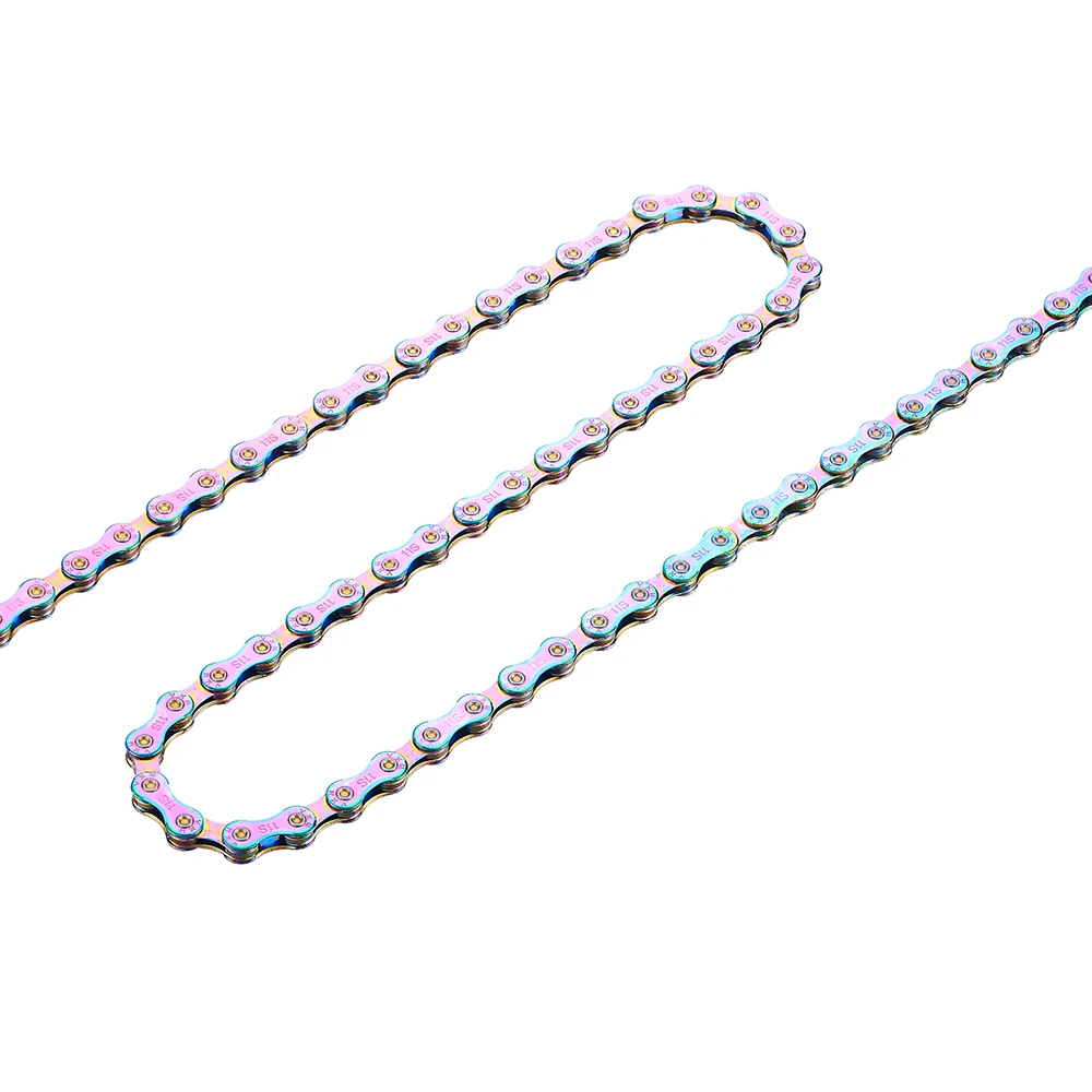 Bicycle Chain Bicycle Chains Multi-Colored Rainbow 6/7/8/9/10/11 Speed Magic Buckle Road Bike and MTB 116L